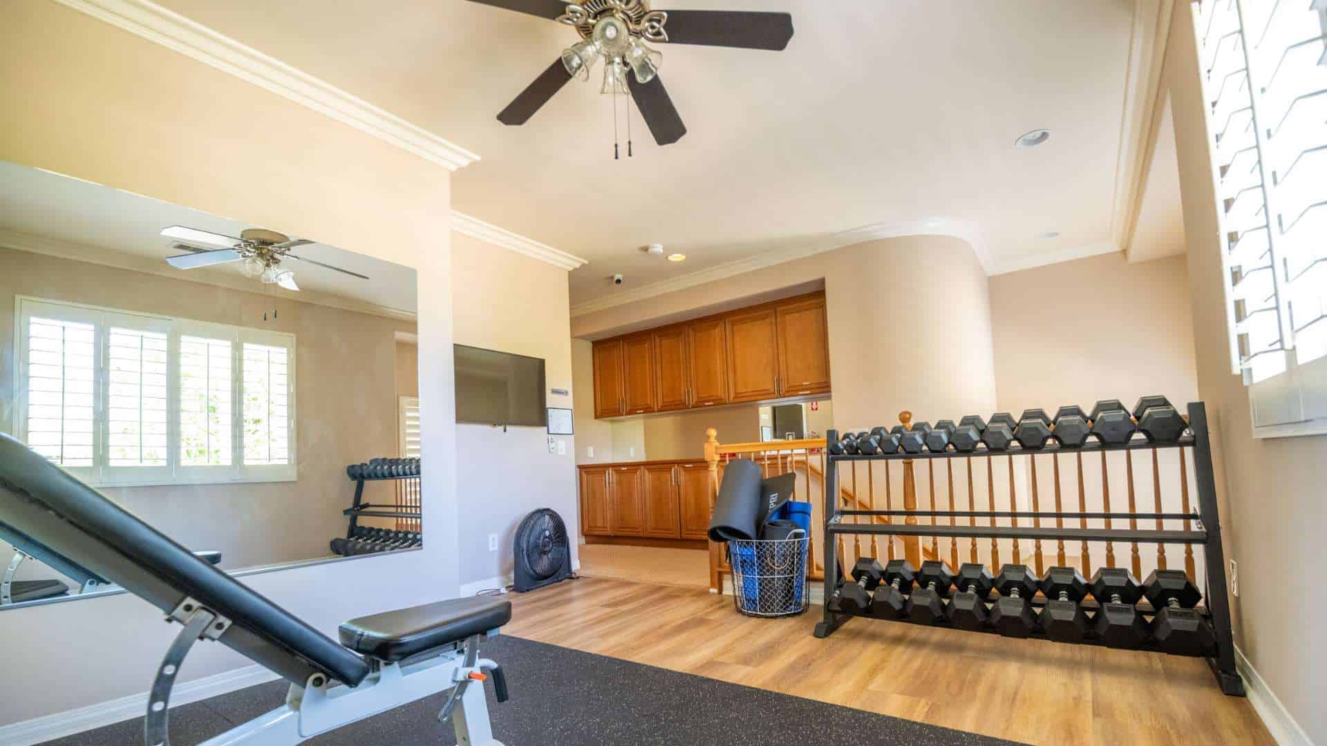 Exercise room at Dana Shores Recovery – a supportive environment for physical wellness during Alcohol Rehab in Orange County