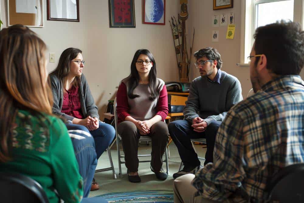 Individuals participating in a group therapy session as part of Heroin Detox in Orange County.