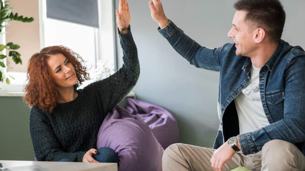Two people in counseling during Fentanyl Addiction Treatment in Orange County at Dana Shores Recovery Center